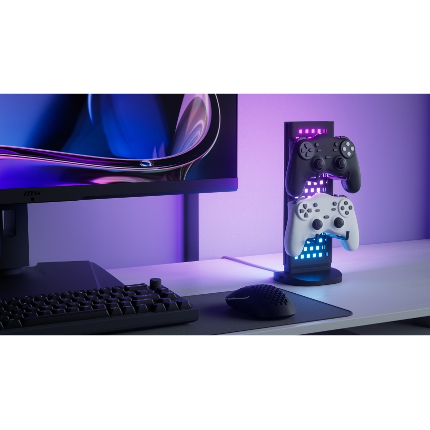 Nanoleaf - LED RGBIC Prigušiva punjiva stolna stanica 5V 2700-6500K crna