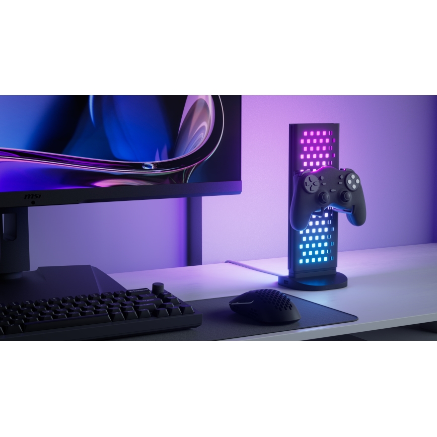 Nanoleaf - LED RGBIC Prigušiva punjiva stolna stanica 5V 2700-6500K crna