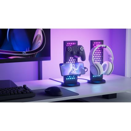 Nanoleaf - LED RGBIC Prigušiva punjiva stolna stanica 5V 2700-6500K crna