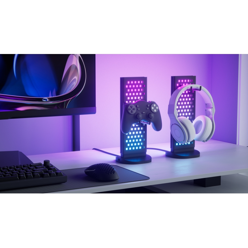 Nanoleaf - LED RGBIC Prigušiva punjiva stolna stanica 5V 2700-6500K crna