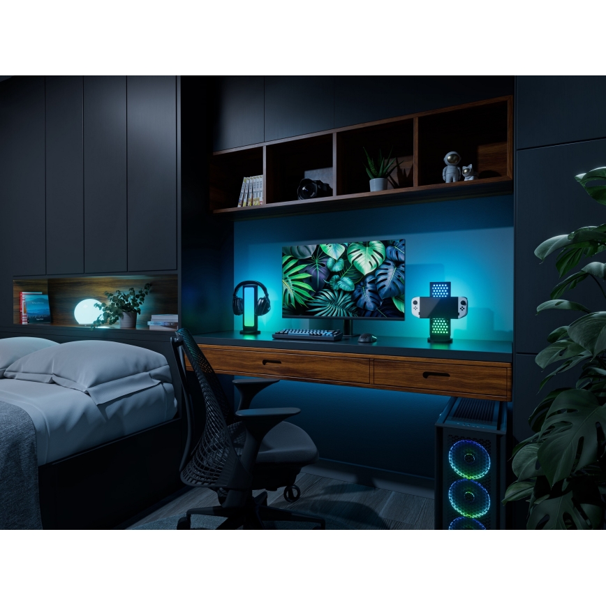 Nanoleaf - LED RGBIC Prigušiva punjiva stolna stanica 5V 2700-6500K crna