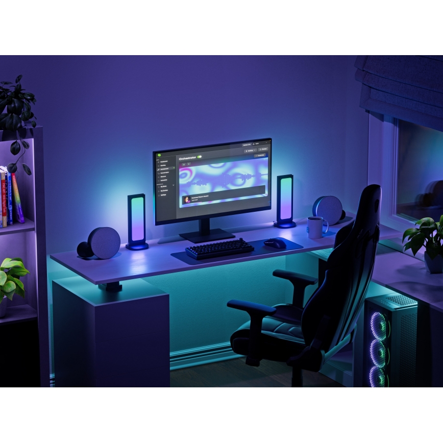 Nanoleaf - LED RGBIC Prigušiva punjiva stolna stanica 5V 2700-6500K crna
