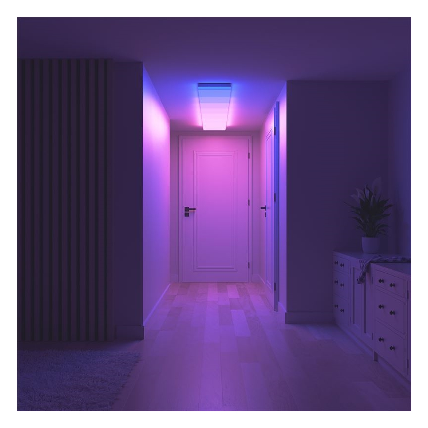 Nanoleaf - SET 3x LED RGBW Prigušiva stropna svjetiljka SKYLIGHT 1xLED/18W/230V + 2xLED/16W/230V 2700-6500K Wi-Fi