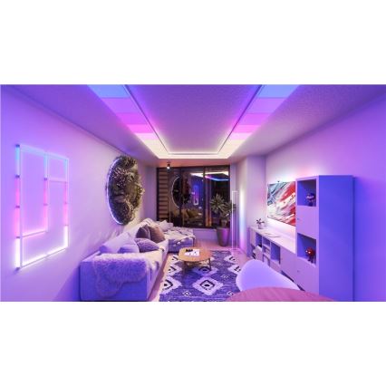 Nanoleaf - SET 3x LED RGBW Prigušiva stropna svjetiljka SKYLIGHT 1xLED/18W/230V + 2xLED/16W/230V 2700-6500K Wi-Fi