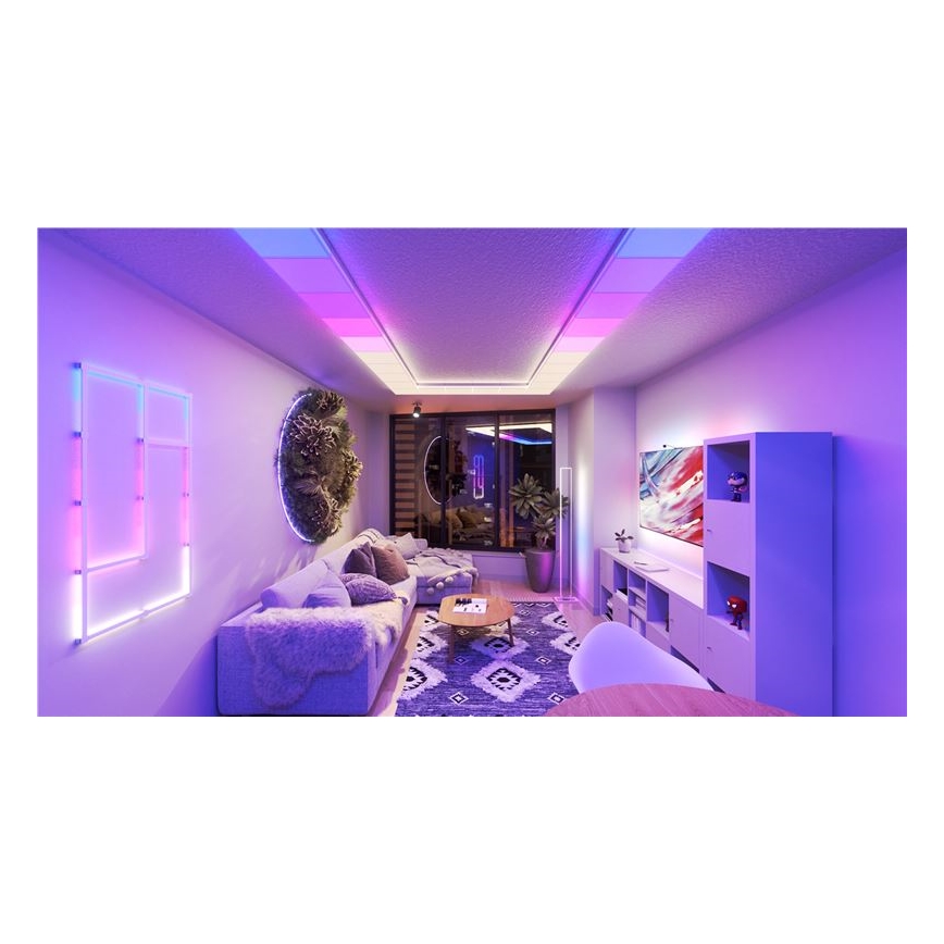 Nanoleaf - SET 3x LED RGBW Prigušiva stropna svjetiljka SKYLIGHT 1xLED/18W/230V + 2xLED/16W/230V 2700-6500K Wi-Fi