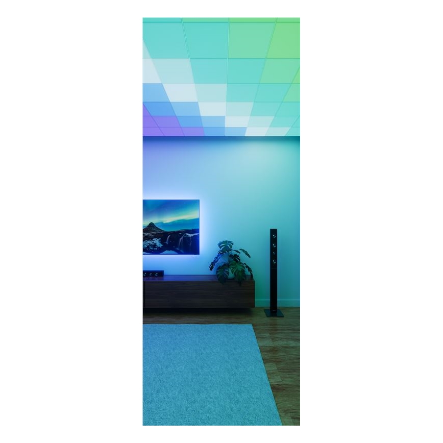 Nanoleaf - SET 3x LED RGBW Prigušiva stropna svjetiljka SKYLIGHT 1xLED/18W/230V + 2xLED/16W/230V 2700-6500K Wi-Fi
