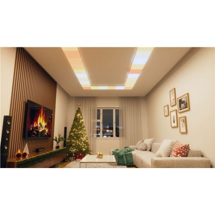 Nanoleaf - SET 3x LED RGBW Prigušiva stropna svjetiljka SKYLIGHT 1xLED/18W/230V + 2xLED/16W/230V 2700-6500K Wi-Fi