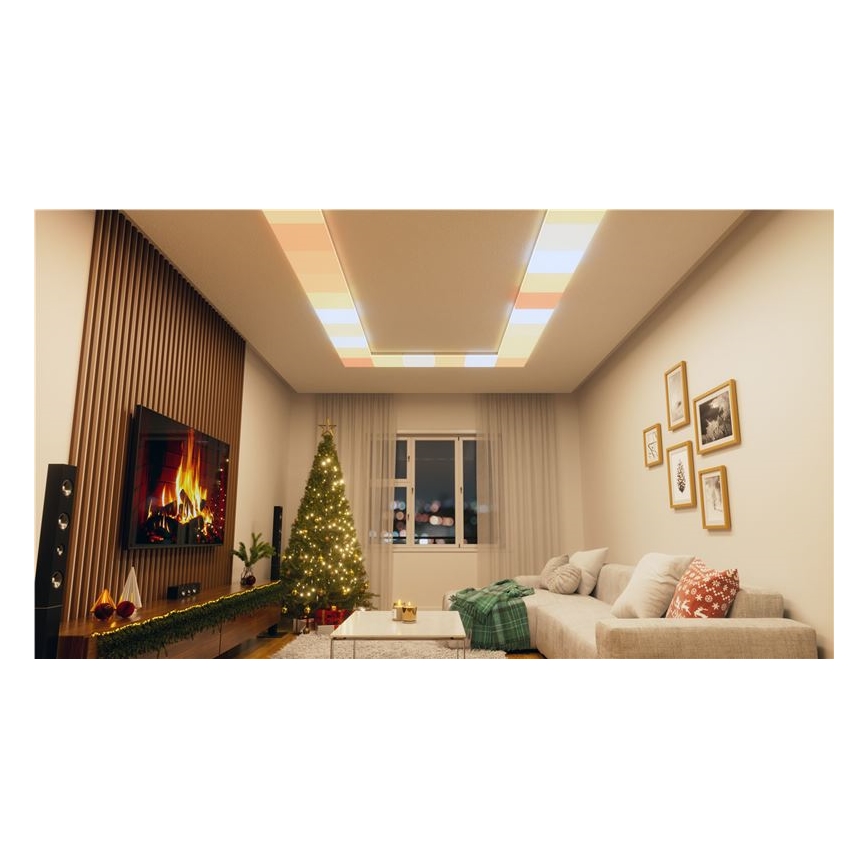Nanoleaf - SET 3x LED RGBW Prigušiva stropna svjetiljka SKYLIGHT 1xLED/18W/230V + 2xLED/16W/230V 2700-6500K Wi-Fi
