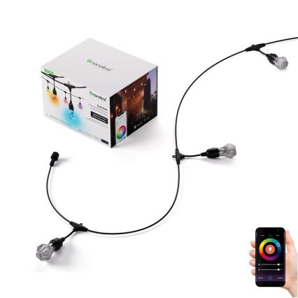 Nanoleaf - Set za proširenje LED RGBWIC prigušiva vanjska girlanda GIRLANDA 20xLED 15m 2700-6500K Wi-Fi IP65