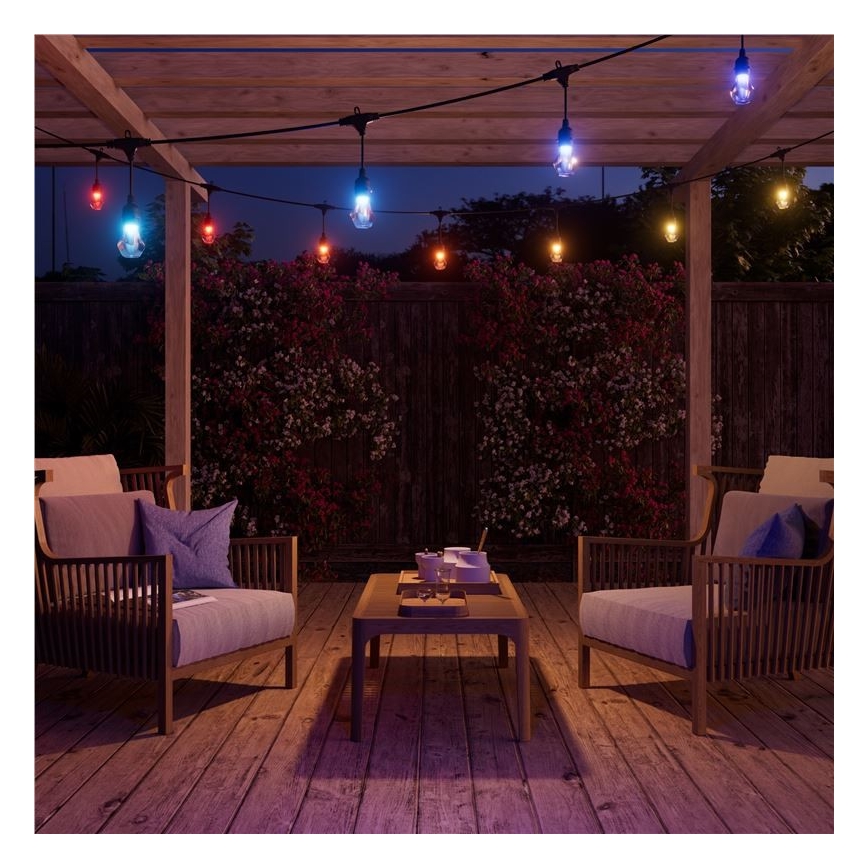 Nanoleaf - Set za proširenje LED RGBWIC Prigušivi vanjski lanac GIRLANDA 20xLED 15m 2700-6500K Wi-Fi IP65