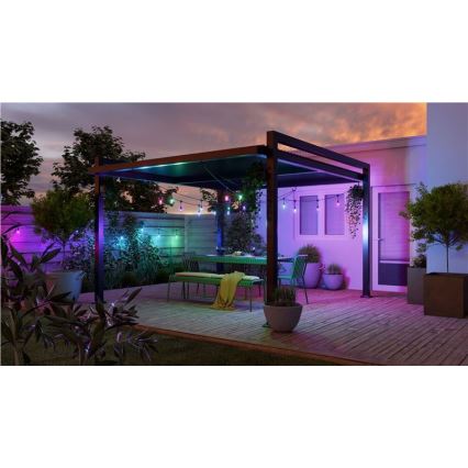 Nanoleaf - Set za proširenje LED RGBWIC Prigušivi vanjski lanac GIRLANDA 20xLED 15m 2700-6500K Wi-Fi IP65