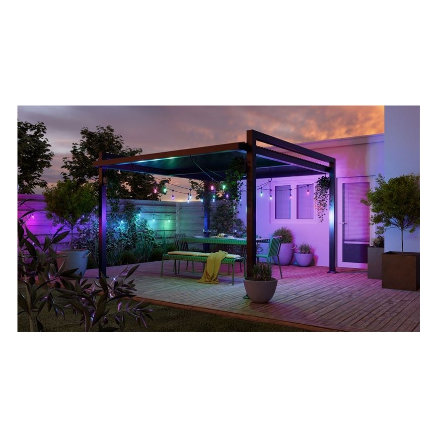 Nanoleaf - Set za proširenje LED RGBWIC Prigušivi vanjski lanac GIRLANDA 20xLED 15m 2700-6500K Wi-Fi IP65
