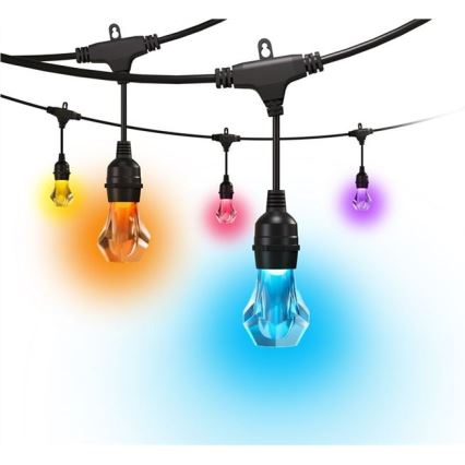 Nanoleaf - Set za proširenje LED RGBWIC Prigušivi vanjski lanac GIRLANDA 20xLED 15m 2700-6500K Wi-Fi IP65