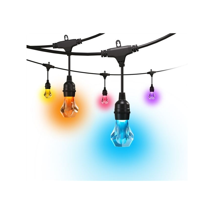 Nanoleaf - Set za proširenje LED RGBWIC Prigušivi vanjski lanac GIRLANDA 20xLED 15m 2700-6500K Wi-Fi IP65