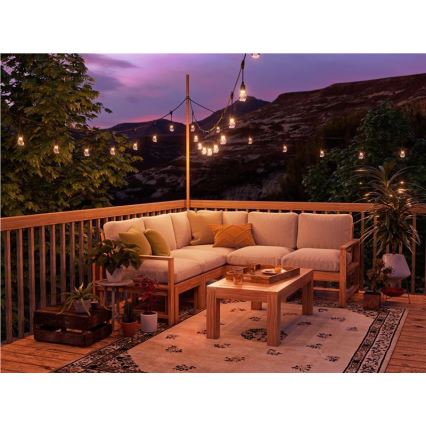 Nanoleaf - LED RGBWIC vanjska girlanda s mogućnošću prigušivanja, 20 LED, 15 m, 2700–6500K, Wi-Fi, IP65