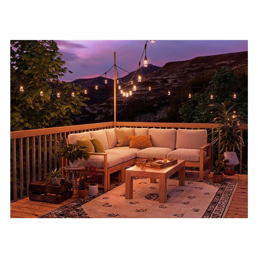 Nanoleaf - LED RGBWIC vanjska girlanda s mogućnošću prigušivanja, 20 LED, 15 m, 2700–6500K, Wi-Fi, IP65