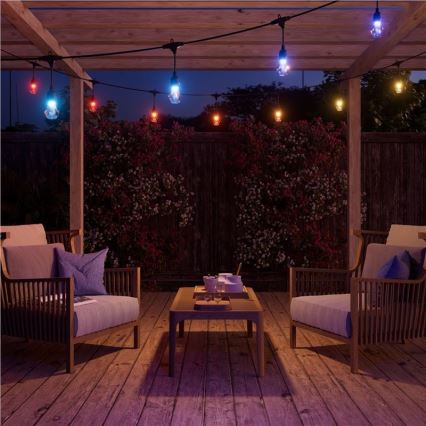 Nanoleaf - LED RGBWIC vanjska girlanda s mogućnošću prigušivanja, 20 LED, 15 m, 2700–6500K, Wi-Fi, IP65