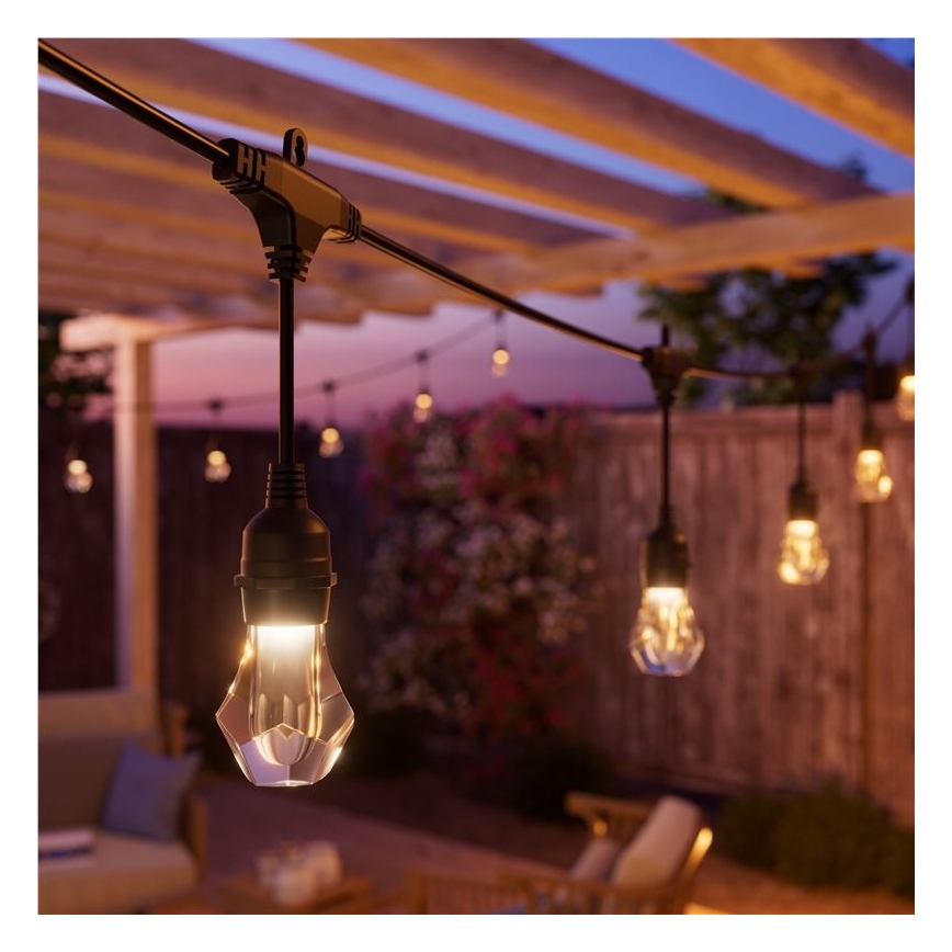 Nanoleaf - LED RGBWIC vanjska girlanda s mogućnošću prigušivanja, 20 LED, 15 m, 2700–6500K, Wi-Fi, IP65