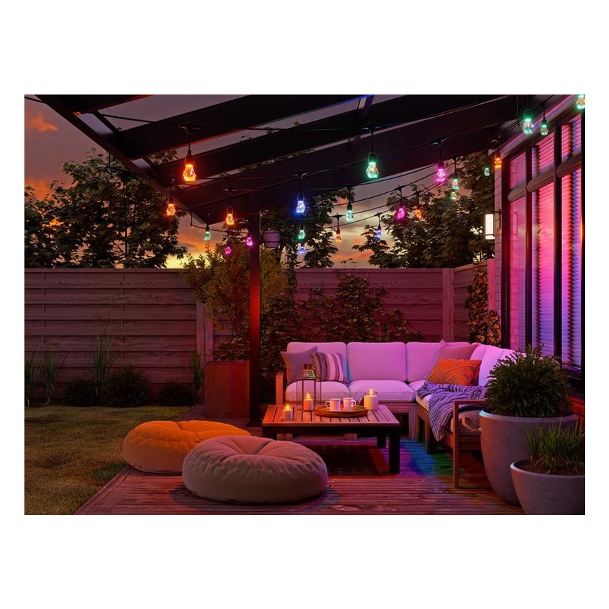 Nanoleaf - LED RGBWIC vanjska girlanda s mogućnošću prigušivanja, 20 LED, 15 m, 2700–6500K, Wi-Fi, IP65