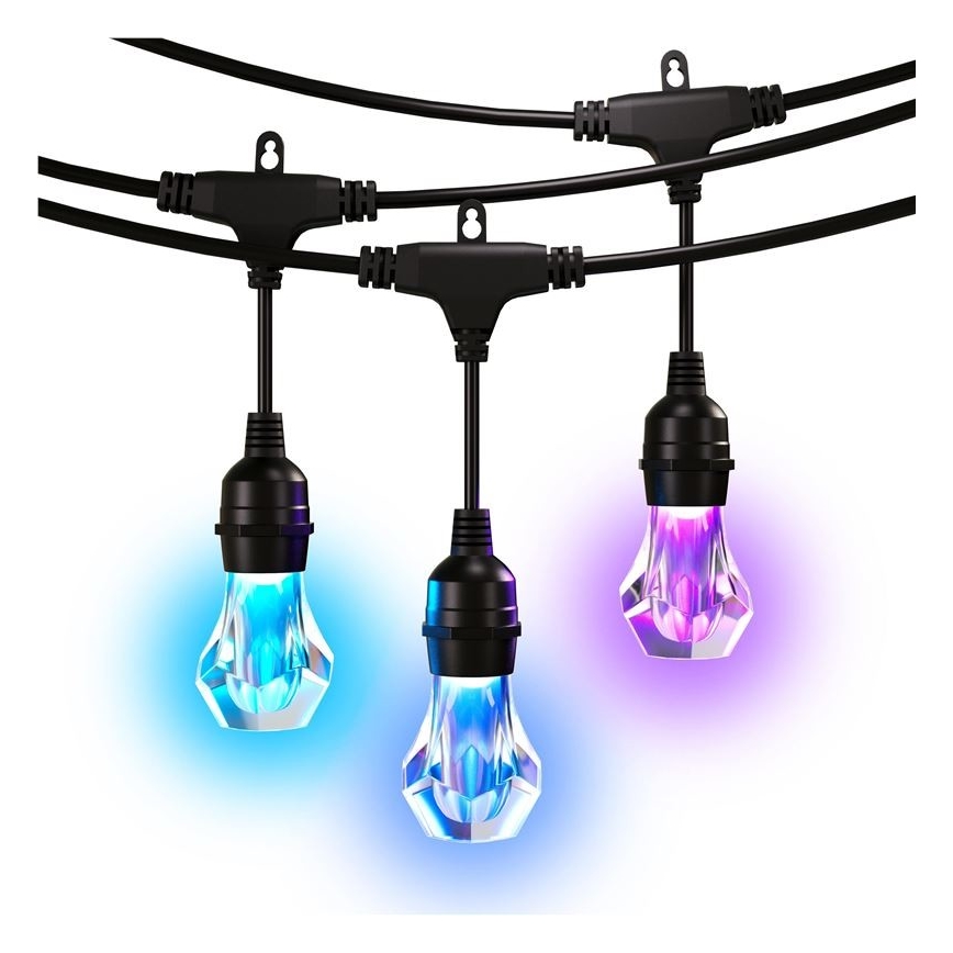 Nanoleaf - LED RGBWIC vanjska girlanda s mogućnošću prigušivanja, 20 LED, 15 m, 2700–6500K, Wi-Fi, IP65