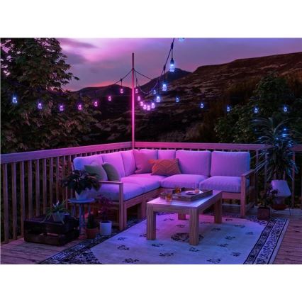 Nanoleaf - LED RGBWIC Prigušivi vanjski lanac GIRLANDA 20xLED 15m 2700-6500K Wi-Fi IP65