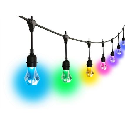Nanoleaf - LED RGBWIC Prigušivi vanjski lanac GIRLANDA 20xLED 15m 2700-6500K Wi-Fi IP65