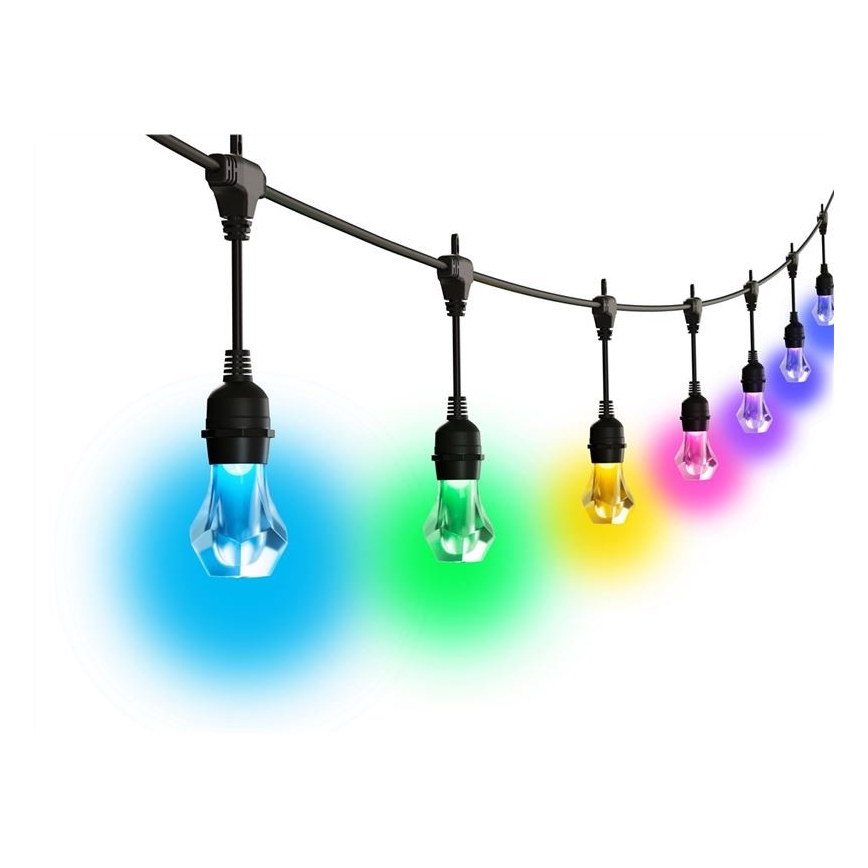 Nanoleaf - LED RGBWIC Prigušivi vanjski lanac GIRLANDA 20xLED 15m 2700-6500K Wi-Fi IP65