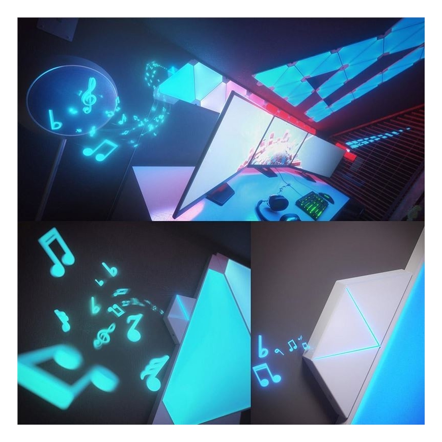 Nanoleaf - SET 15x LED RGB Prigušivi panel RHYTHM LED/2W/230V Wi-Fi