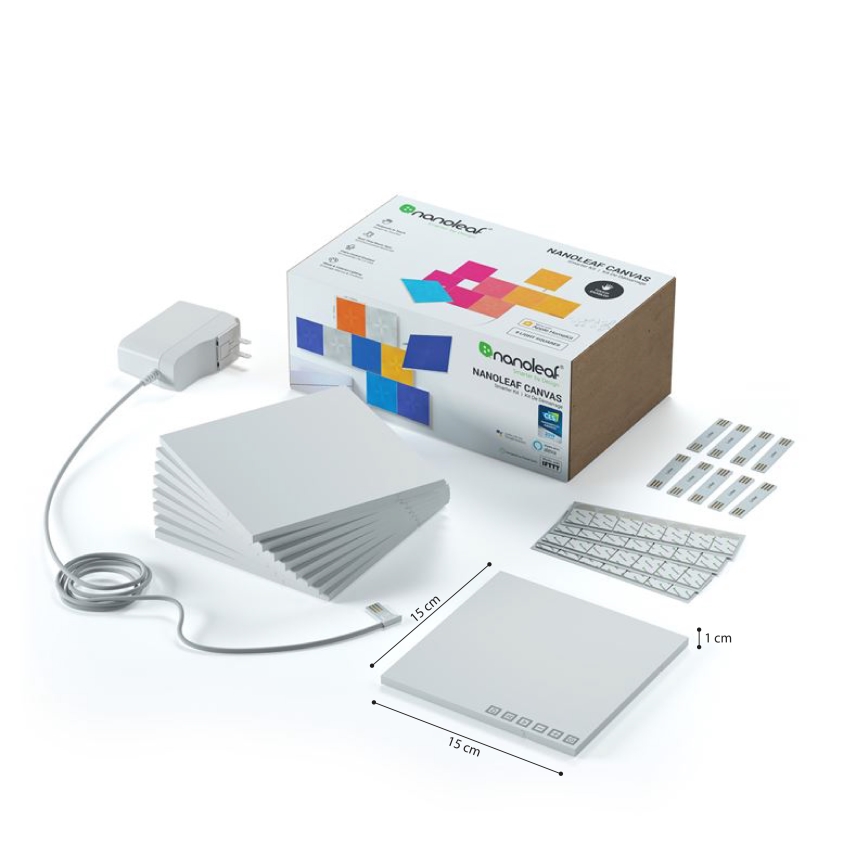 Nanoleaf - SET 9x LED RGB Prigušivi panel CANVAS LED/1W/230V 1200-6500K Wi-Fi