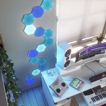 Nanoleaf - SET 3x LED RGB Prigušivi panel HEXAGON LED/2W/230V Wi-Fi