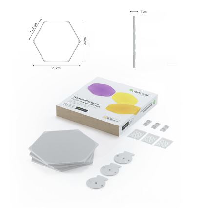Nanoleaf - SET 3x LED RGB Prigušivi panel HEXAGON LED/2W/230V Wi-Fi