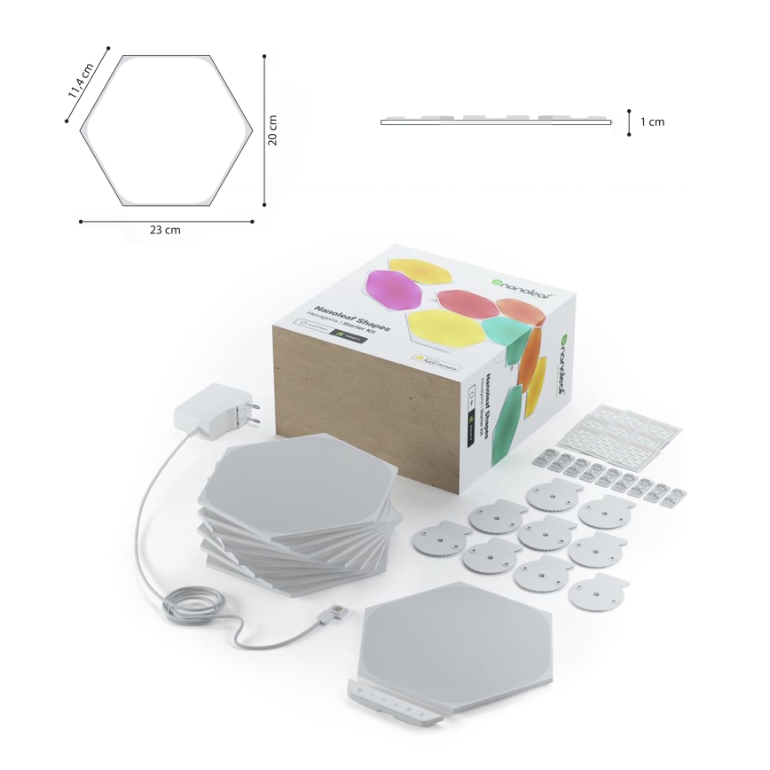 Nanoleaf - SET 9x LED RGB Prigušivi panel SHAPES HEXAGON LED/2W/230V 1200-6500K Wi-Fi