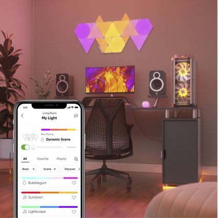 Nanoleaf  -SET 4x LED RGB Prigušivi panel TRIANGLES LED/1,5W/230V Wi-Fi