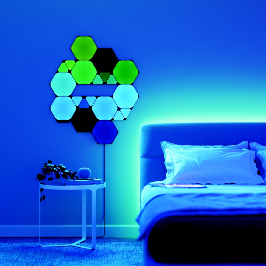 Nanoleaf - Proširujući SET 10x LED RGBW Prigušivi panel MINI TRIANGLES LED/0,54W/230V 1200-6500K Wi-Fi