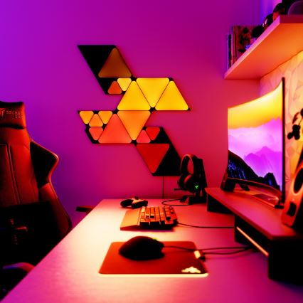 Nanoleaf - Proširujući SET 10x LED RGBW Prigušivi panel MINI TRIANGLES LED/0,54W/230V 1200-6500K Wi-Fi