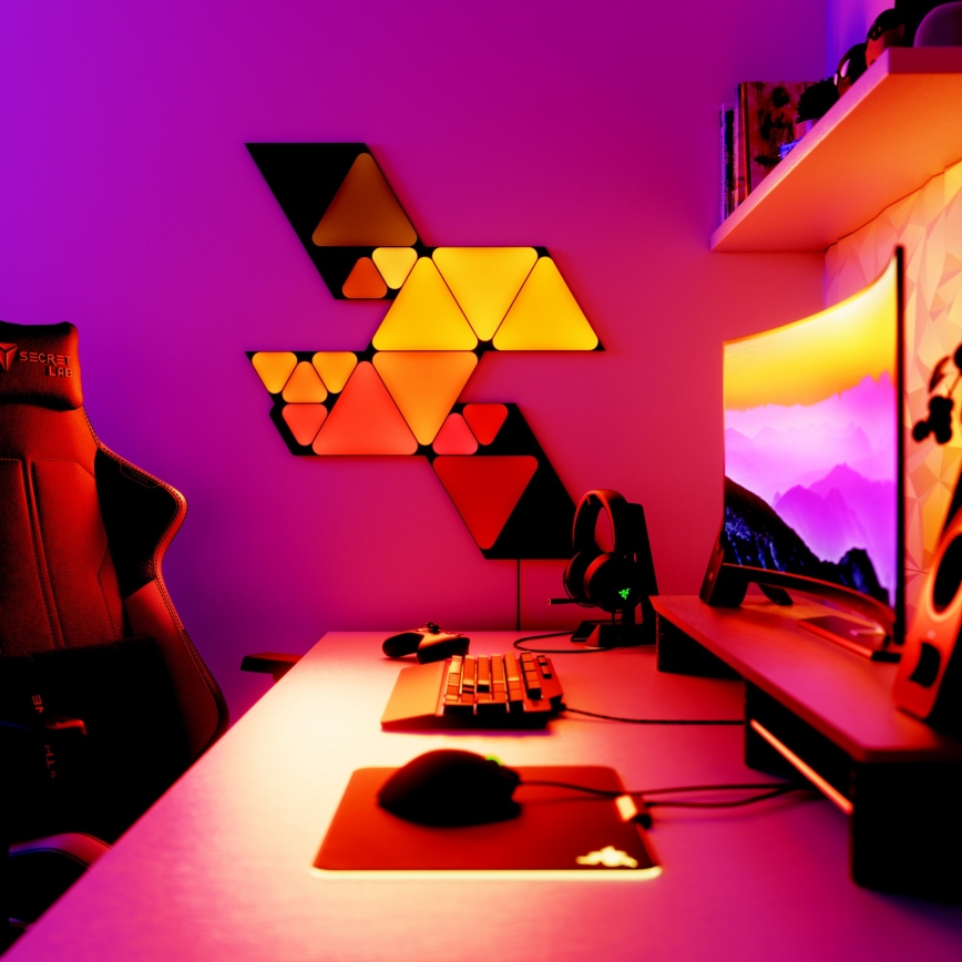 Nanoleaf - Proširujući SET 10x LED RGBW Prigušivi panel MINI TRIANGLES LED/0,54W/230V 1200-6500K Wi-Fi