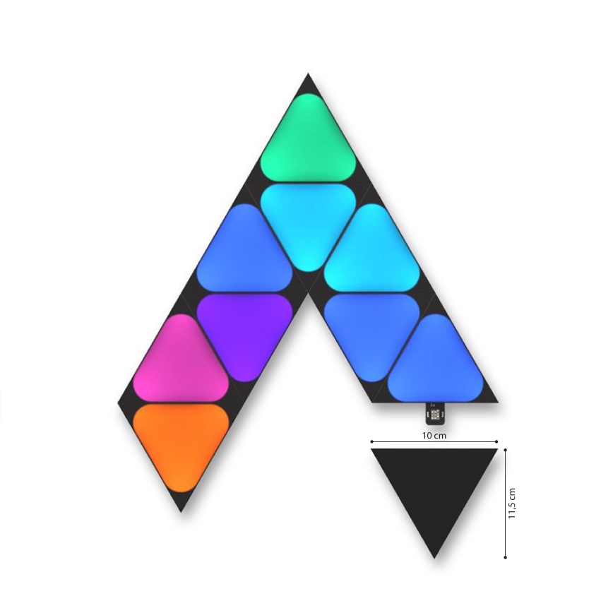 Nanoleaf - Proširujući SET 10x LED RGBW Prigušivi panel MINI TRIANGLES LED/0,54W/230V 1200-6500K Wi-Fi