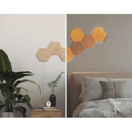 Nanoleaf - SET 3x LED Prigušivi panel HEXAGONS LED/2W/230V Wi-Fi