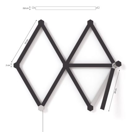 Nanoleaf - Set pokrova za lajsnu LINES 9 kom crna mat