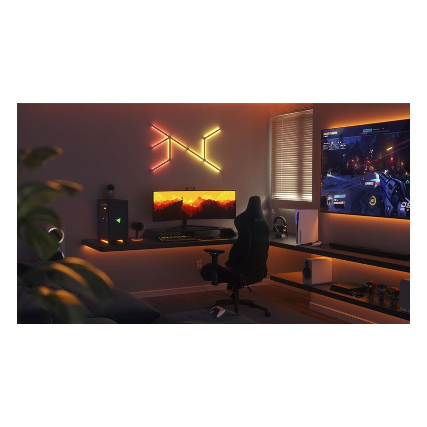 Nanoleaf - SET 9x LED RGBW Prigušiva lajsna LINES LED/2W/230V 1200-6000K Wi-Fi