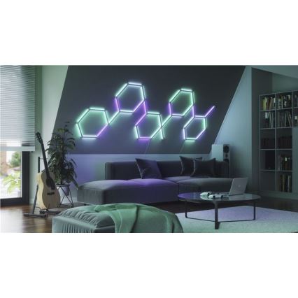 Nanoleaf - SET 9x LED RGBW Prigušiva lajsna LINES LED/2W/230V 1200-6000K Wi-Fi