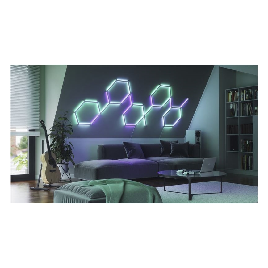 Nanoleaf - SET 9x LED RGBW Prigušiva lajsna LINES LED/2W/230V 1200-6000K Wi-Fi