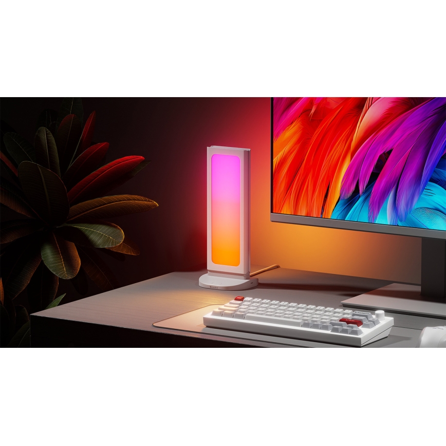 Nanoleaf - LED RGBIC prigušiva stolna stanica za punjenje 3 u 1 5V 2700-6500K bijela