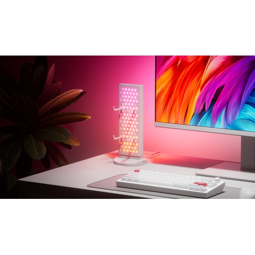 Nanoleaf - LED RGBIC prigušiva stolna stanica za punjenje 3 u 1 5V 2700-6500K bijela