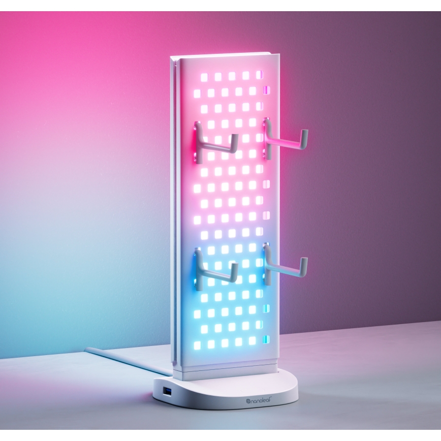 Nanoleaf - LED RGBIC prigušiva stolna stanica za punjenje 3 u 1 5V 2700-6500K bijela