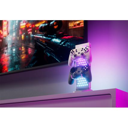 Nanoleaf - LED RGBIC prigušiva stolna stanica za punjenje 3 u 1 5V 2700-6500K bijela