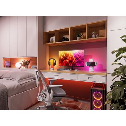 Nanoleaf - LED RGBIC prigušiva stolna stanica za punjenje 3 u 1 5V 2700-6500K bijela