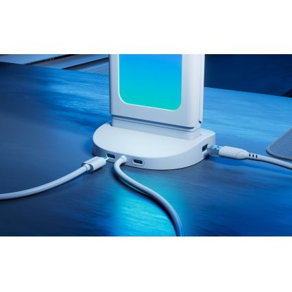 Nanoleaf - LED RGBIC prigušiva stolna stanica za punjenje 3 u 1 5V 2700-6500K bijela