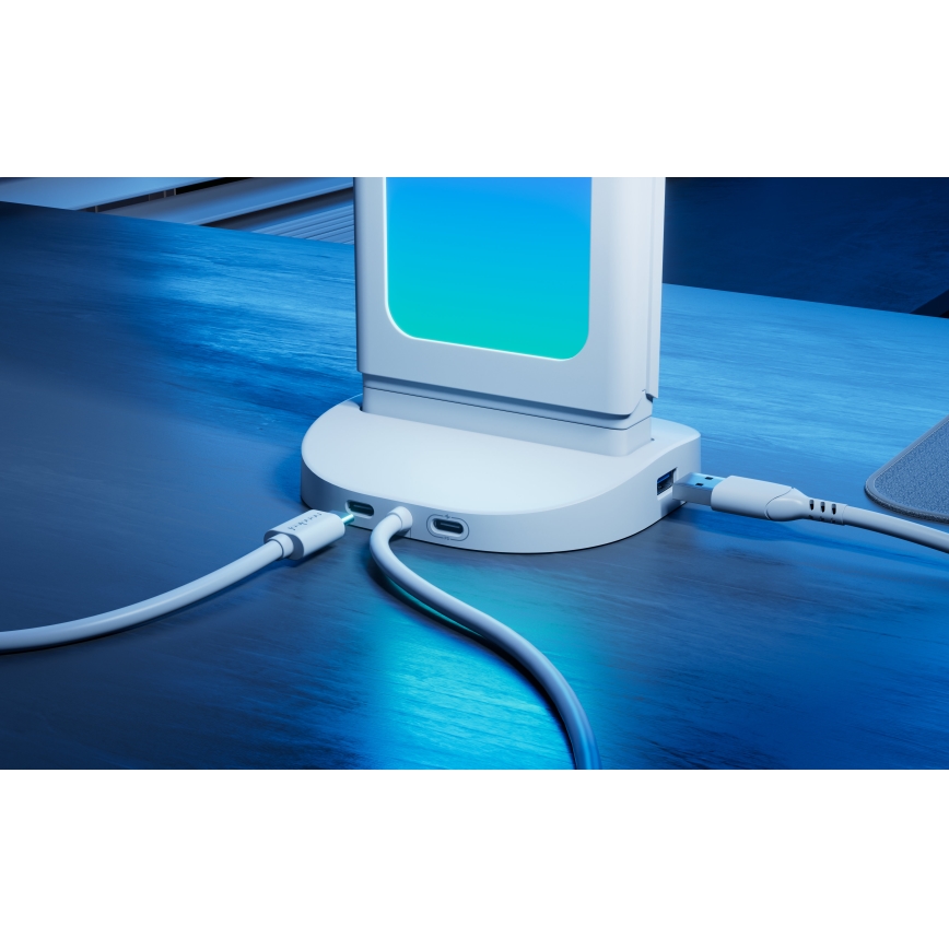 Nanoleaf - LED RGBIC prigušiva stolna stanica za punjenje 3 u 1 5V 2700-6500K bijela