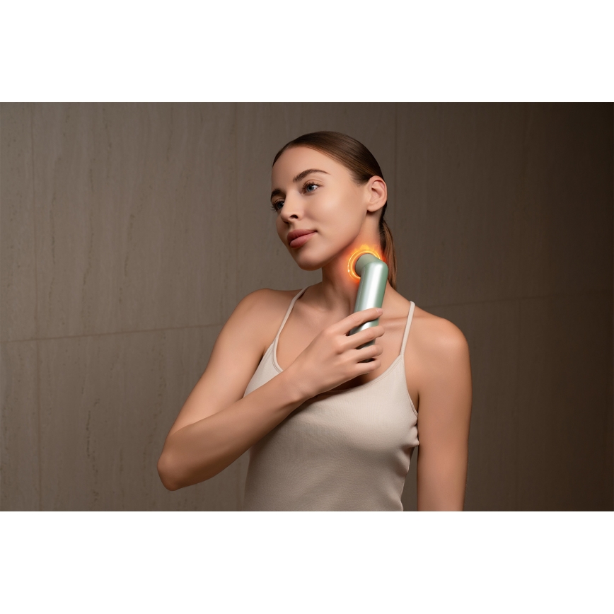 Nanoleaf - LED ultrazvučni uređaj za pomlađivanje lica 6 u 1, 5W/2500 mAh, mint zelene boje